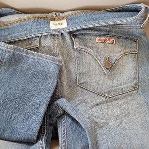 Hudson Collin Mid Rise Skinny Crop Jean 8 Distress